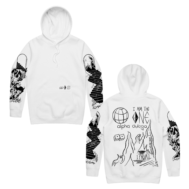 Alpha Omega Pullover Hoodie (White)