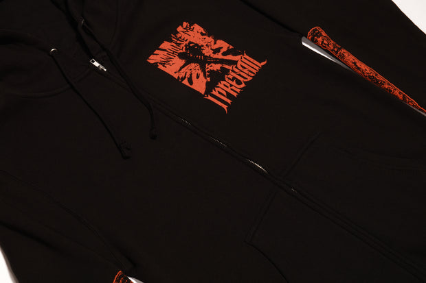 Annihilate Me Zip Up Hoodie (Black)