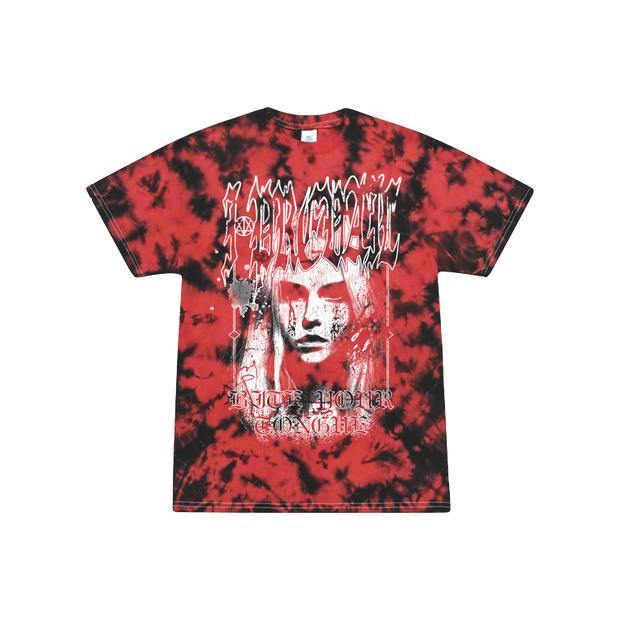 Demon Girl T-Shirt (Black/Red Crystal Dye)