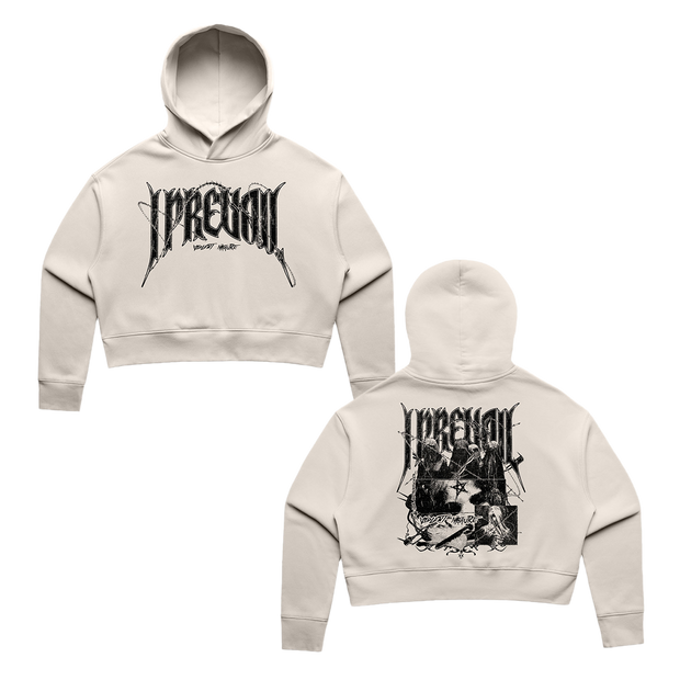 Sick Motherfucker Crop Pullover Hoodie (Bone)