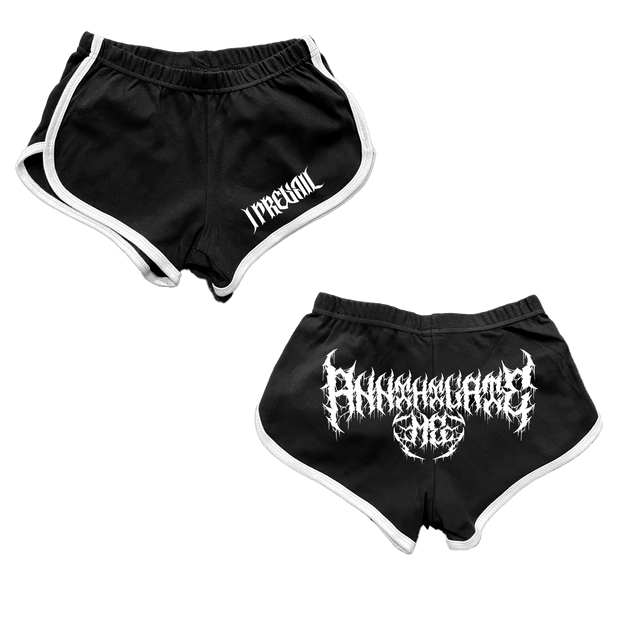 Annihilate Me Booty Shorts (Black/ White)